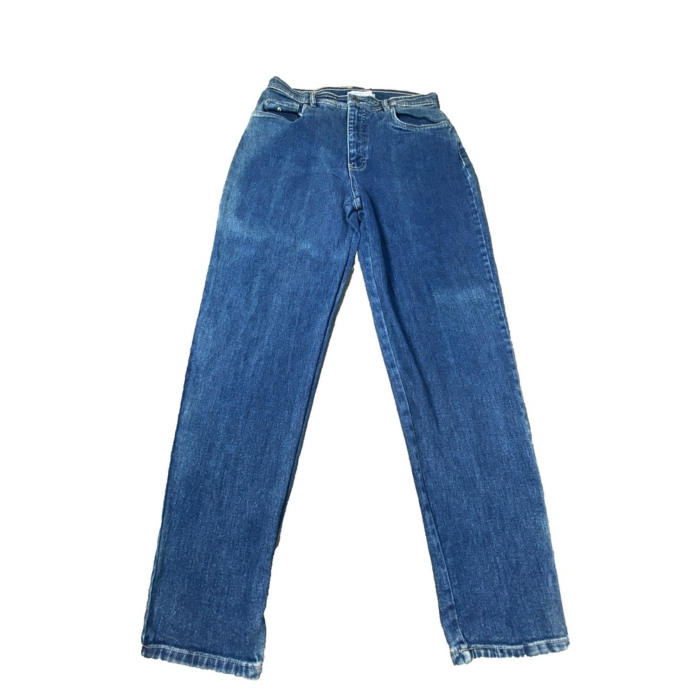 Gloria Vanderbilt Denim Jeans Amanda Womens Stretch 14M Blue Straight Leg Cotton